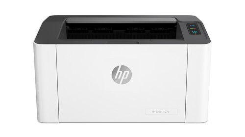 HP Laser 107w Wireless Black and white Printer, Duplex Product Image Front-Center