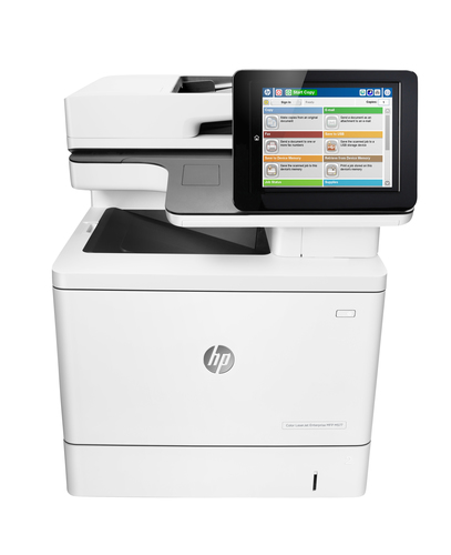 HP Color LaserJet Enterprise MFP M577dn, Color, Printer for Business, Print, copy, scan, 100-sheet ADF; Front-facing USB printing; Scan to email/PDF; Two-sided printing Product Image