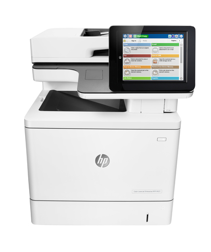HP Color LaserJet Enterprise MFP M577f, Color, Printer for Business, Print, copy, scan, fax, 100-sheet ADF; Front-facing USB printing; Scan to email/PDF; Two-sided printing Product Image
