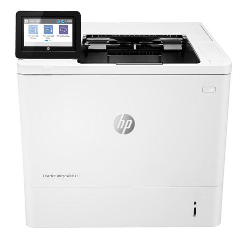 HP LaserJet Enterprise M611dn Black and white Printer, Ethernet Only; Duplex Product Image Front-Center