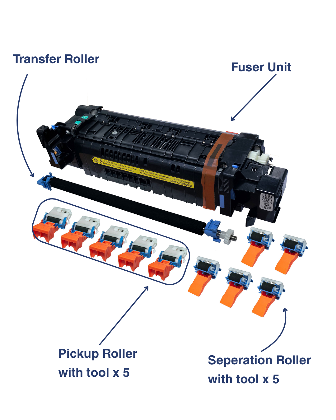 HP CE979A image transfer kit components