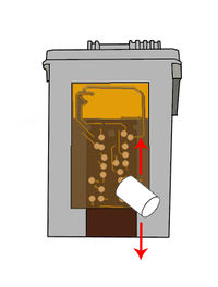 Cartridge printhead cleaning guide